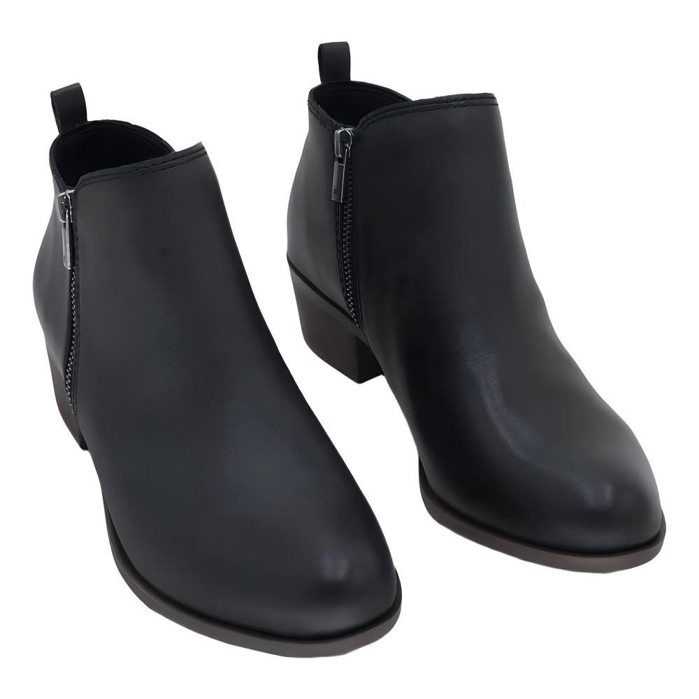 Lucky Brand Basel Ankle Booties Black Leather Size 10M